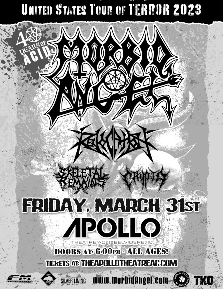 MORBID ANGEL, REVOCATION, SKELETAL REMAINS, CRYPTA