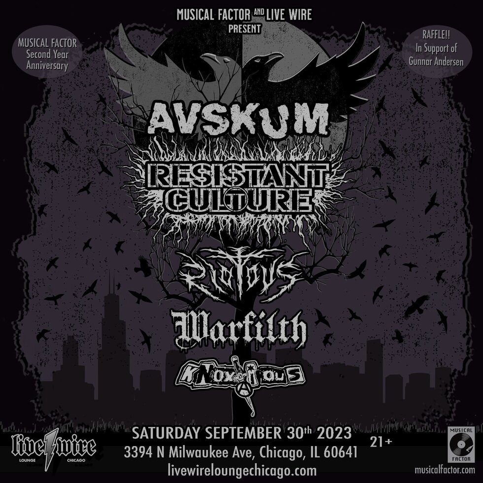 AVSKUM, RESISTANT CULTURE, RIOTOUS, WARFILTH, KNOXIOUS