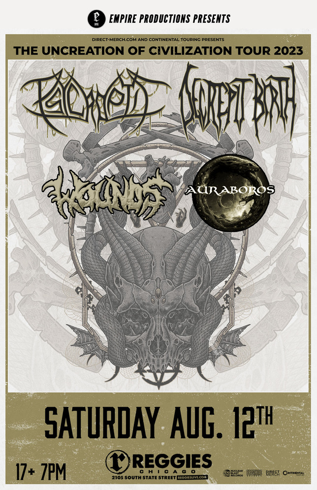 PSYCROPTIC, DECREPIT BIRTH, WOUNDS, AURABOROS
