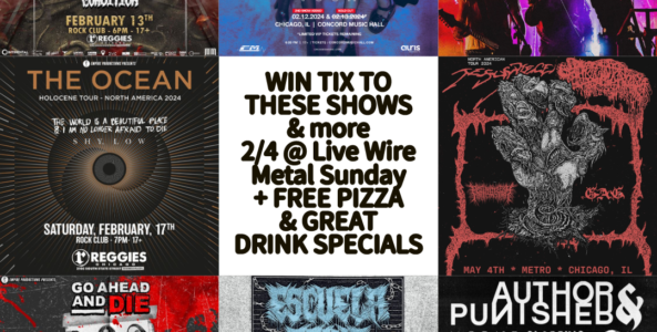 theCMF Metal Sunday FEBRUARY EDITION w/ TIX giveaways for 8 shows + FREE PIZZA + DJ’s CarrieMonster, Rodney & Erik Orozco + great drink specials