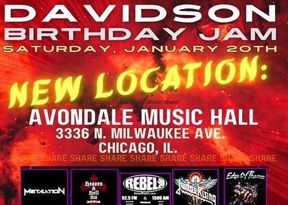 moved to Avondale Music Hall – METALATION, JUDAS RISING, HEAVEN & HELL, EDGE OF THORNS