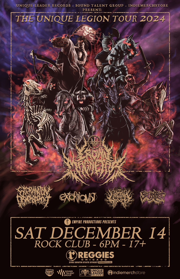 CROWN MAGNETAR, EXTORTIONIST, EXTERMINATION DISMEMBERMENT, LARCENIA ROE, SCUMROT