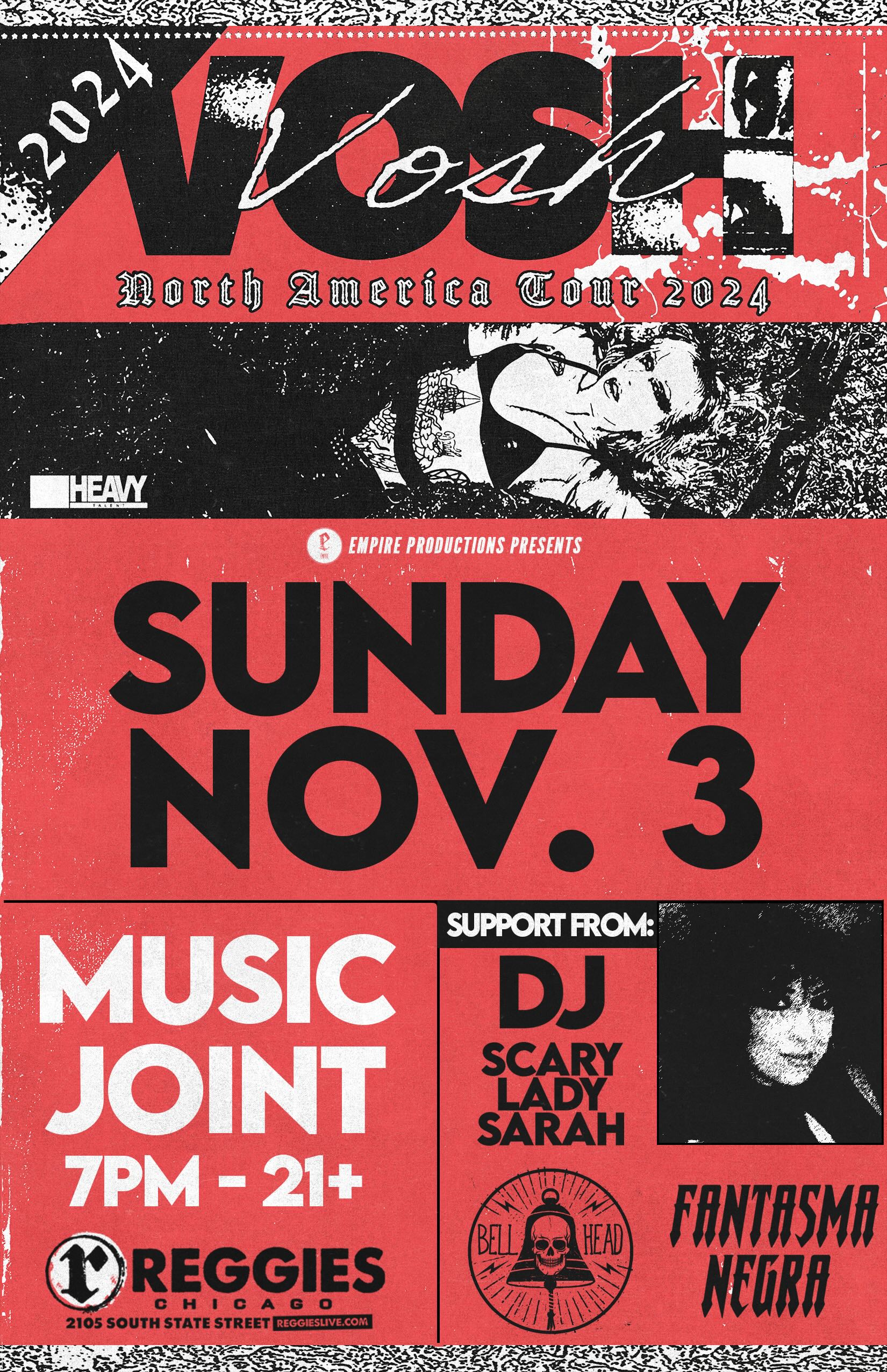 VOSH, DJ SCARY LADY SARAH, BELLHEAD, FANTASMA NEGRA