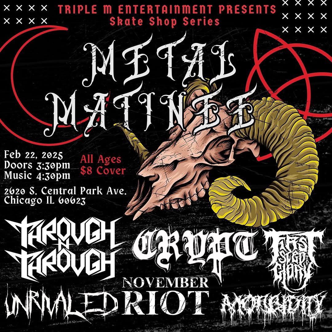 THROUGH N THROUGH, UNRIVALED, FIRST STEP TO GLORY, CRYPT, MORBIDITY, NOVEMBER RIOT