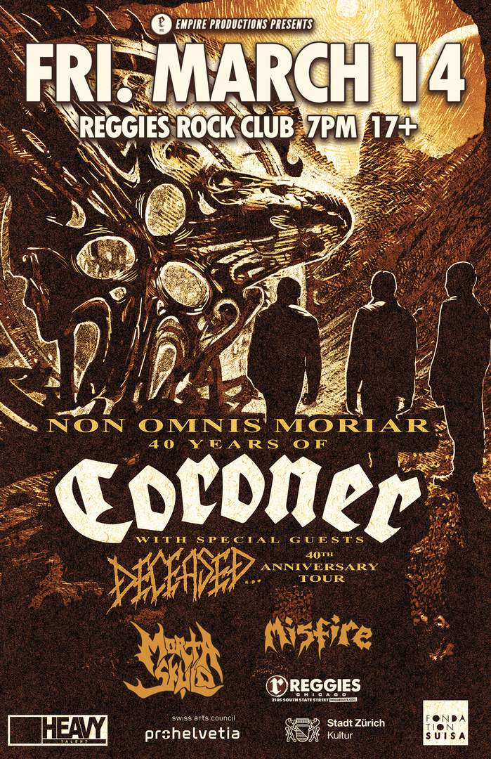 CORONER, DECEASED, MORTA SKULD, MISFIRE