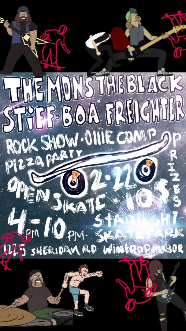 THE MONS, STIFF, B.O.A., THE BLACK FREIGHTER