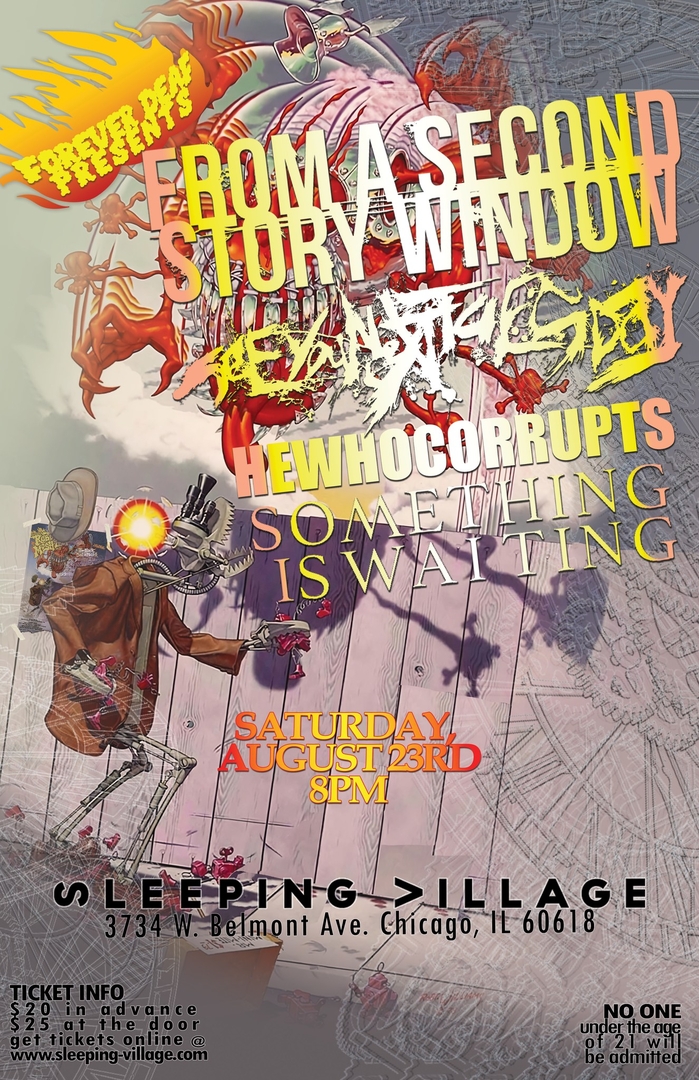 FROM A SECOND STORY WINDOW, SEE YOU NEXT TUESDAY, HEWHOCORRUPTS, SOMETHING IS WAITING