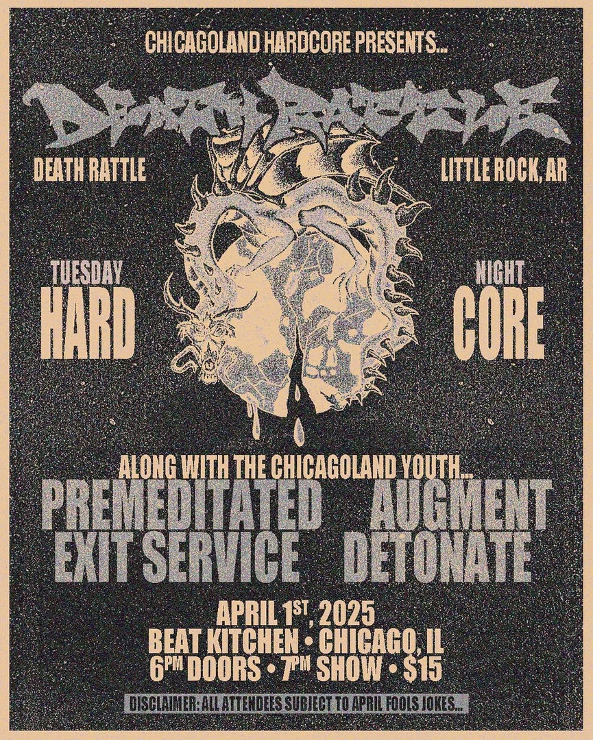 DEATH RATTLE, PREMEDITATED, AUGMENT, EXIT SERVICE, DETONATE