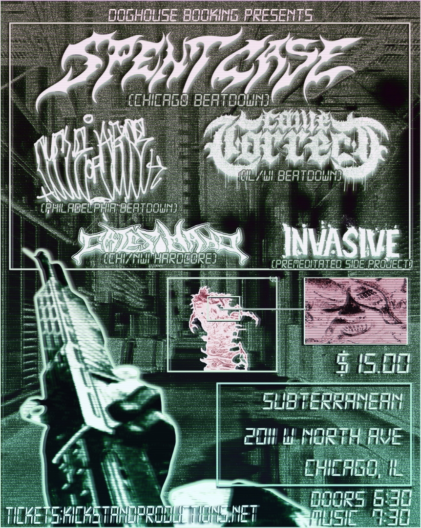 SPENT CASE, CYCLE OF ABUSE, COME CORRECT, FATE'S HAND, INVASIVE