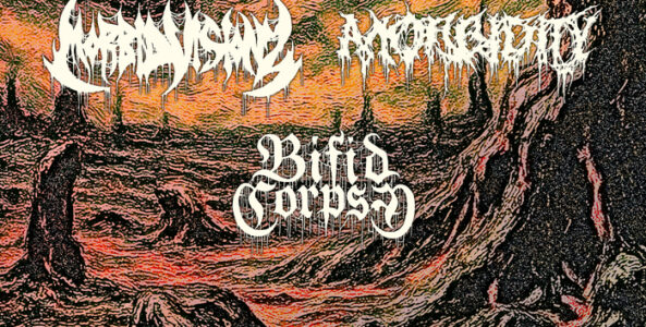 CREEPING DEATH, KRUELTY, MORBID VISIONZ, BIFID CORPSE, MORBIDITY