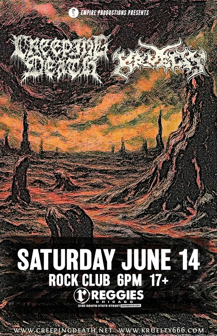 CREEPING DEATH, KRUELTY, BIFID CORPSE