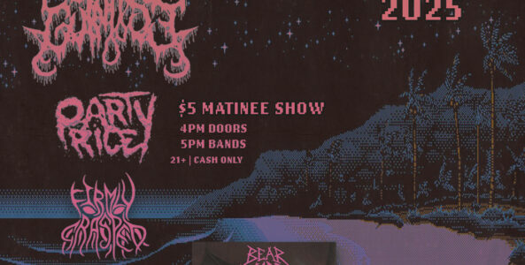 theCMF Metal Sundays Summer Kickoff: GUTNOOSE, PARTY RICE, FIRMLY GRASPED + Free BBQ, Bear Mace “Slaves Of The Wolf” Listening Event
