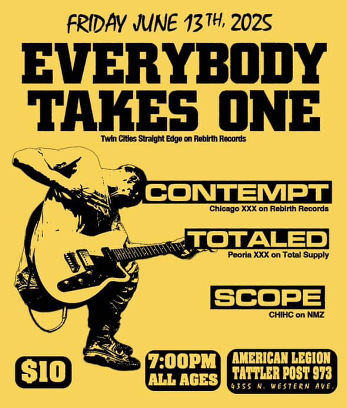 EVERYBODY TAKES ONE, CONTEMPT, TOTALED, SCOPE
