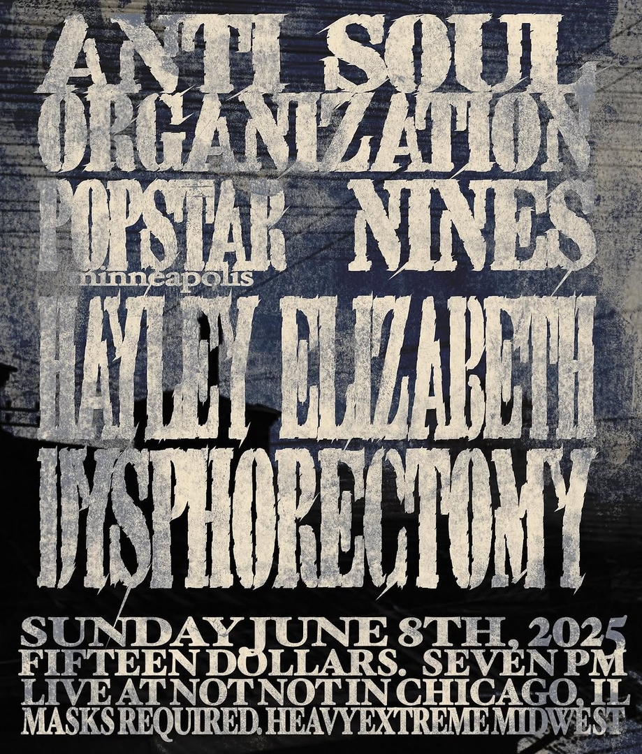 ANTI SOUL ORGANIZATION, POPSTAR, NINES, HAYLEY ELIZABETH, DYSPHORECTOMY