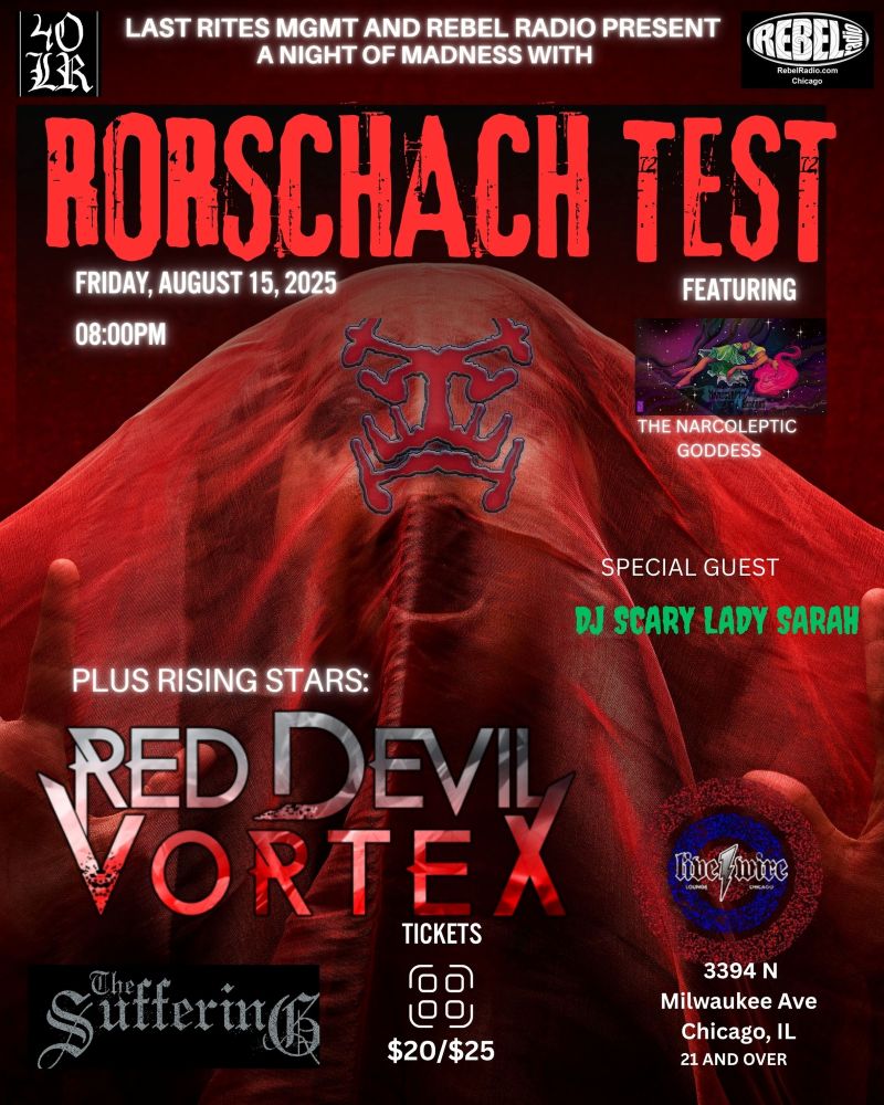 RORSCHACH TEST, RED DEVIL VORTEX, THE SUFFERING, DJ SCARY LADY SARAH