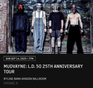 MUDVAYNE VENDED LIVE ARAGON BALL ROOMSEPT142025