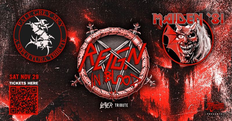 REIGN IN BLOOD, PALE GREY SKY, MAIDEN '81