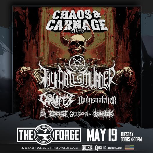 THY ART IS MURDER, CARNIFEX, BODYSNATCHER, 200 STAB WOUNDS, INGESTED, GATES TO HELL, BODY BOX