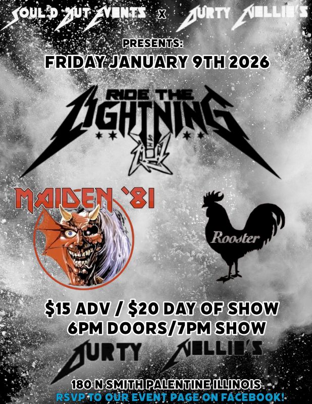 RIDE THE LIGHTING, ROOSTER, MAIDEN 81