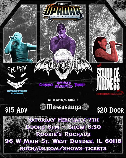 CITY OF EVIL, STUPIFY, SOUND OF MADNESS, MASSASAUGA