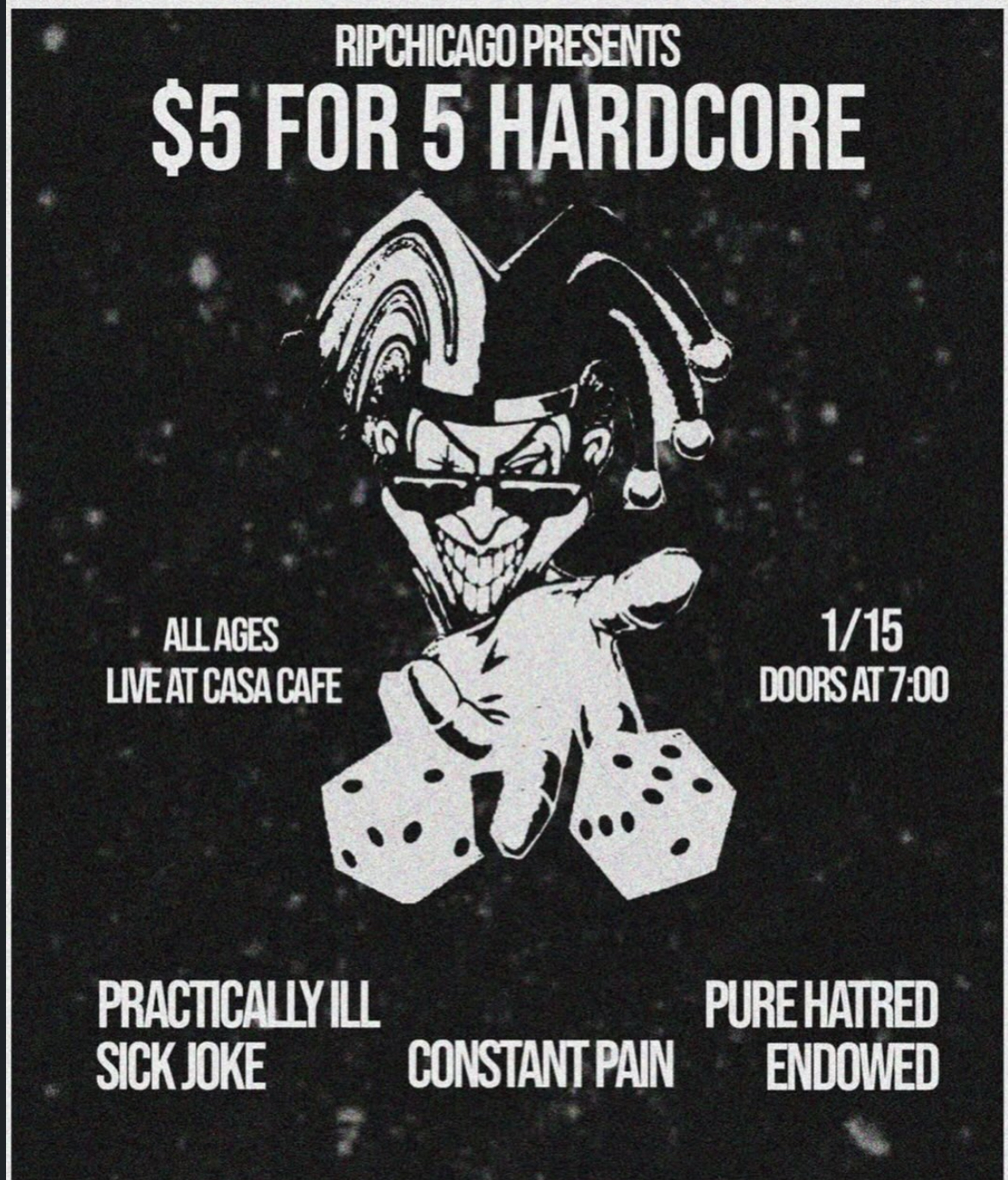 PRACTICALLY ILL, PURE HATRED, SICK JOKE, CONSTANT PAIN, ENDOWED