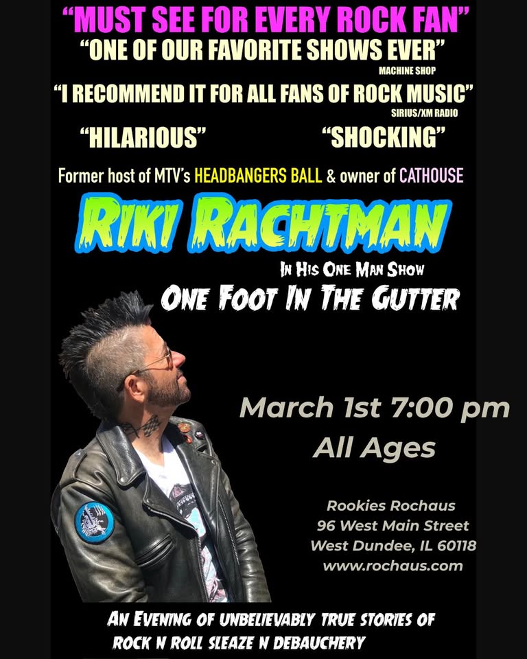 Riki Rachtman spoken word show