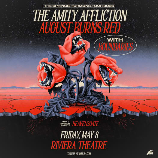 THE AMITY AFFLICTION, AUGUST BURNS, REDBOUNDARIES, HEAVENSGATE