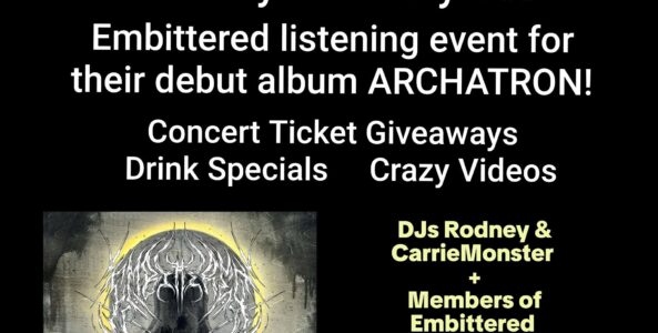 theCMF Metal Sundays Feb edition – EMBITTERED guest DJ a listening event for their debut album + WIN TIX to shows