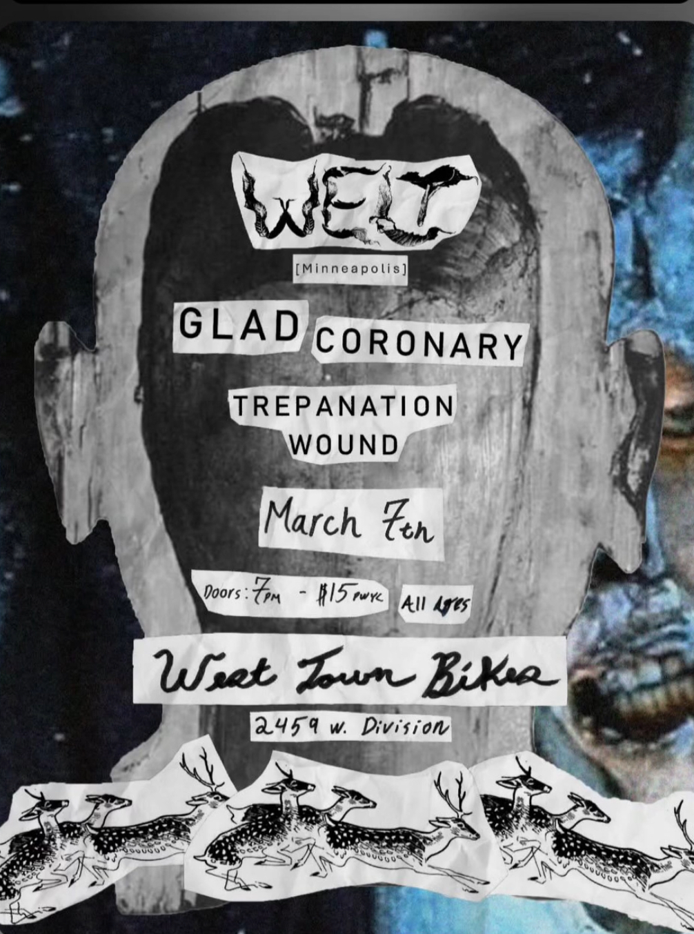 WELT, GLAD, CORONARY, TREPIDATION WOUND