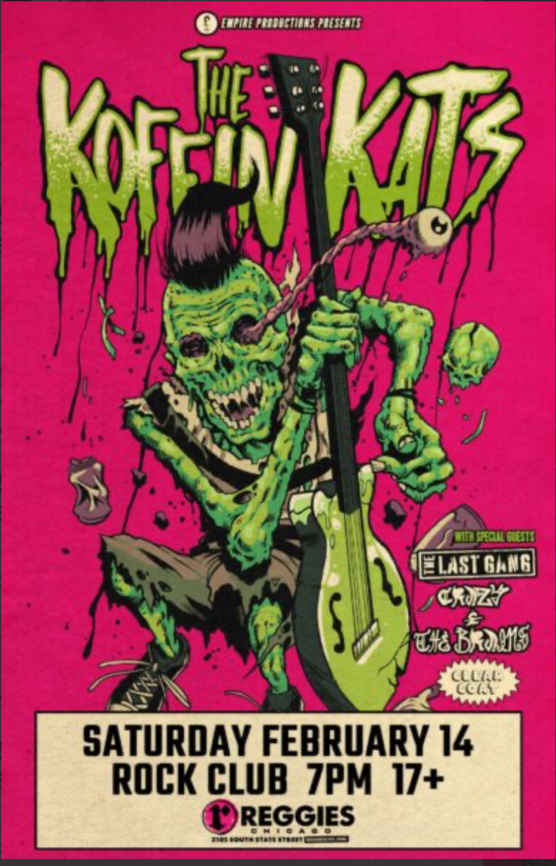 THE KOFFIN KATS, THE LAST GANG, CRAZY & THE BRAINS, CLEAR COAT