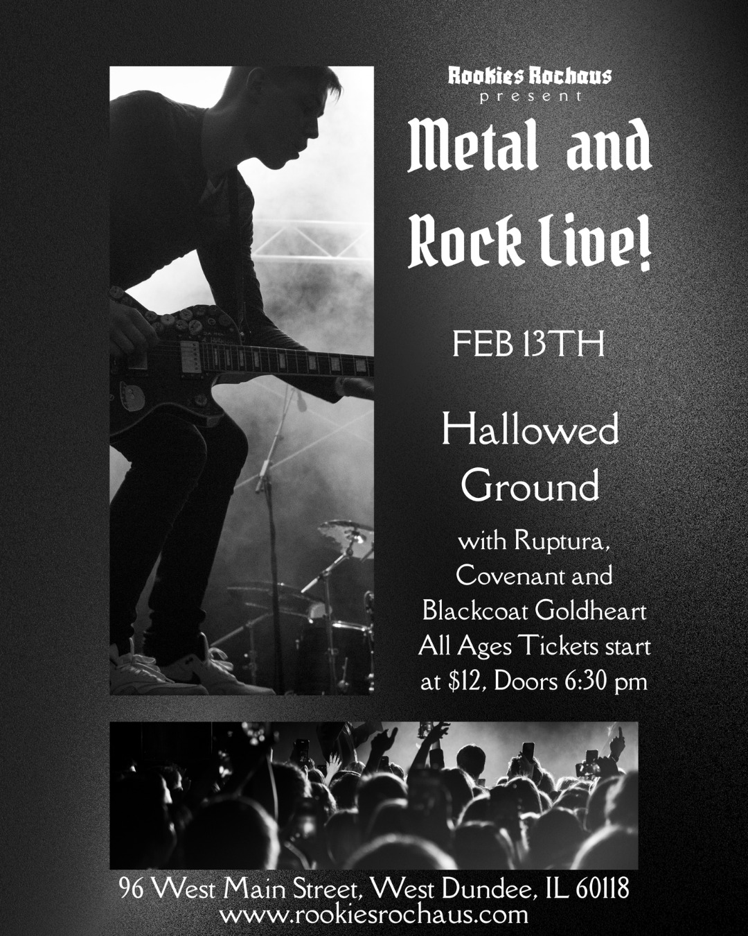 HALLOWED GROUND, RUPTURA, COVENANT, BLACKCOAT GOLDHEART