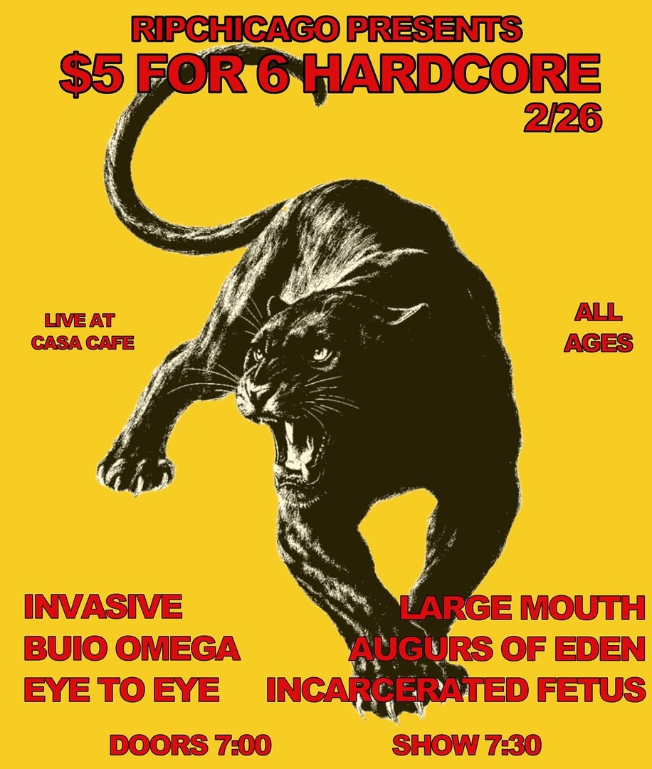 INVASIVE, LARGE MOUTH, BUIO OMEGA, AUGURS OF EDEN, EYE TO EYE, INCARCERATED FETUS