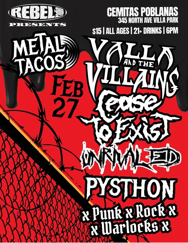 VALLA AND THE VILLIANS, CEASE TO EXIST, UNRIVALED, PSYTHON