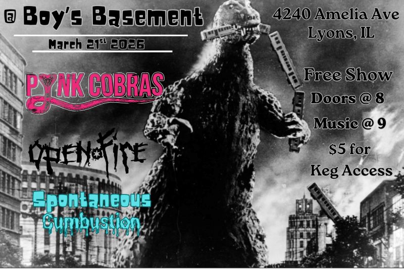 OPEN FIRE, PINK COBRAS, SPONTANEOUS CUMBUSTION