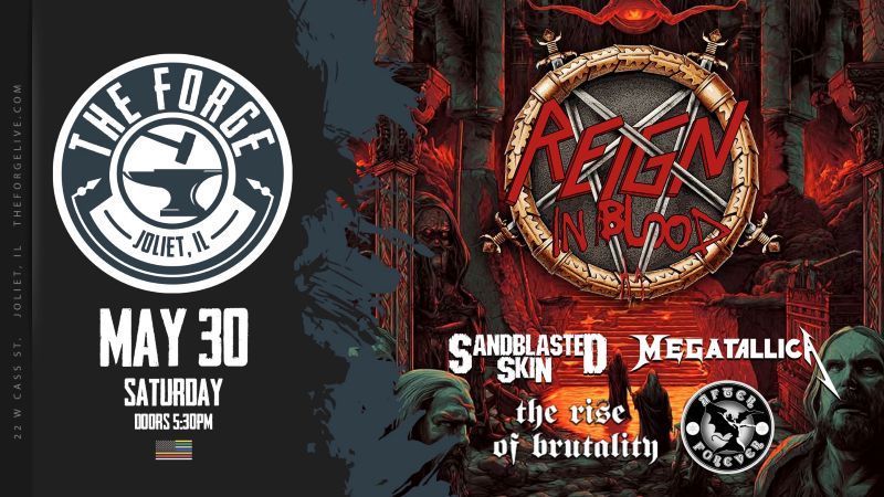 REIGN IN BLOOD, SANDBLASTED SKIN, MEGATALLICA, AFTER FOREVER, THE RISE OF BRUTALITY