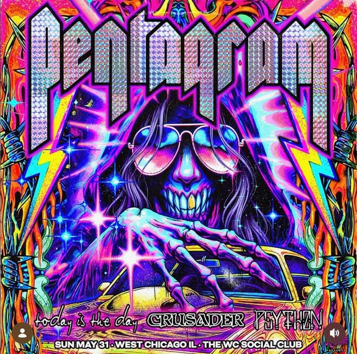 PENTAGRAM, TODAY IS THE DAY, CRUSADER, PSYTHON