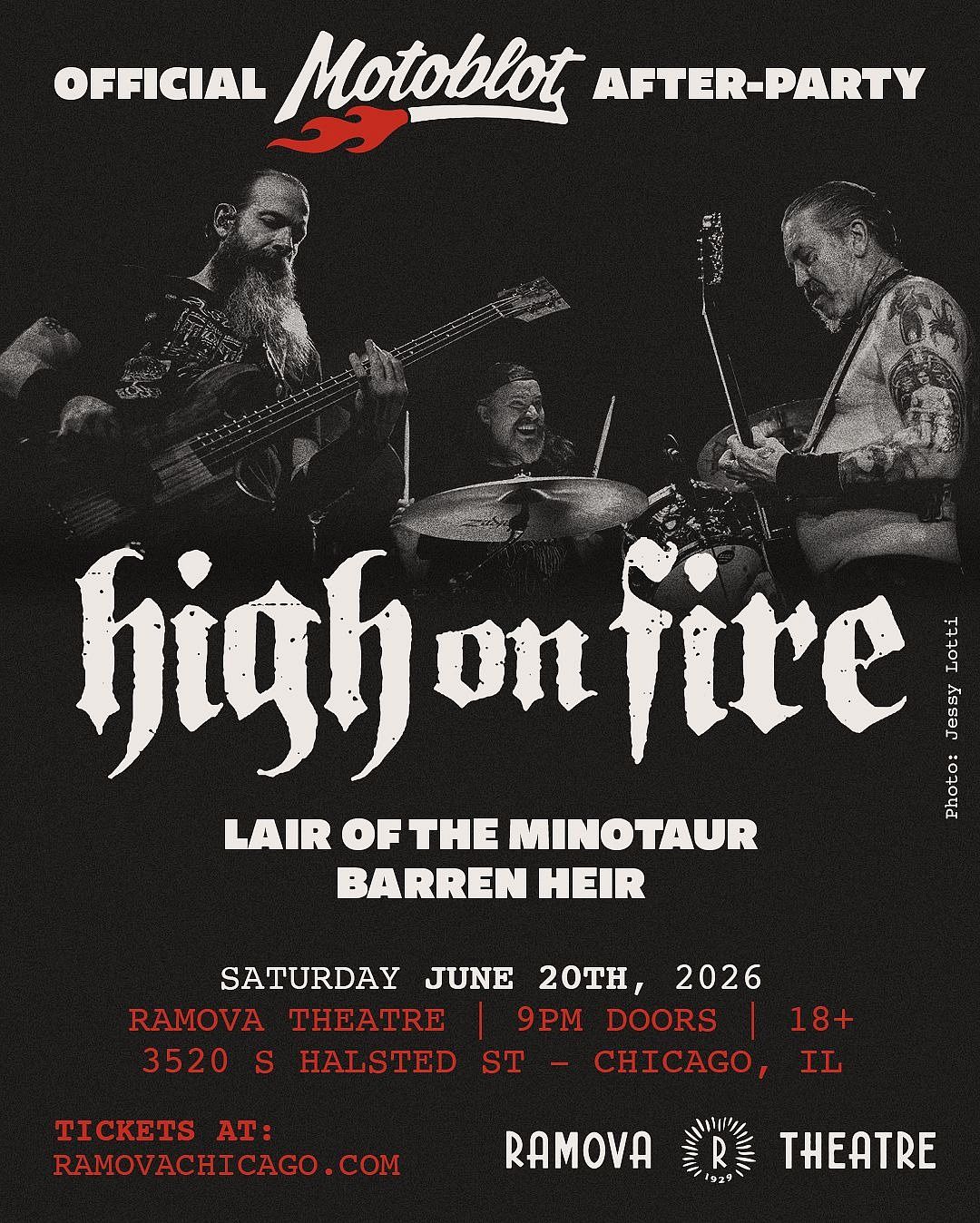 HIGH ON FIRE, LAIR OF THE MINOTAUR, BARREN HEIR