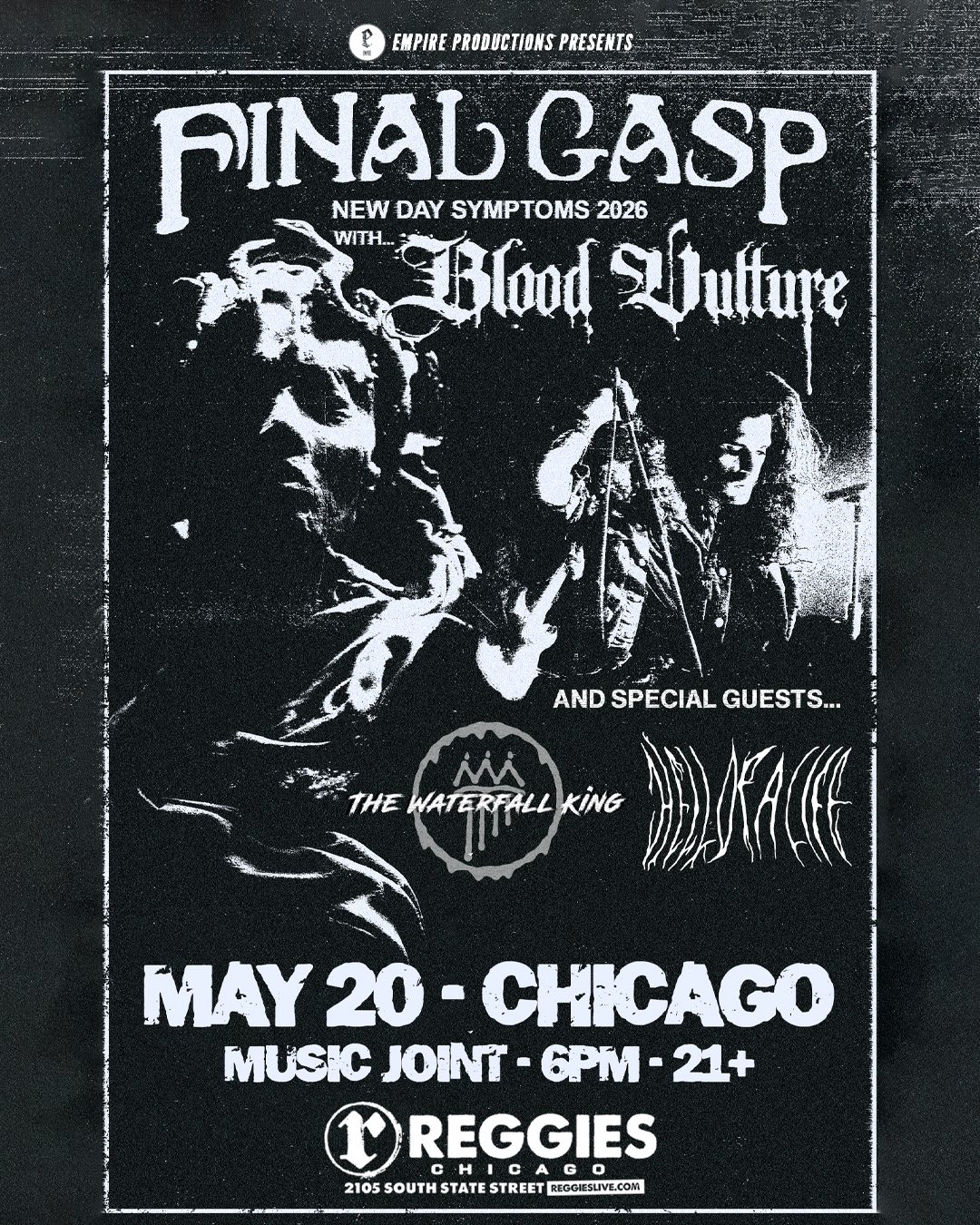 FINAL GASP, BLOOD VULTURE, THE WATERFALL KING, HELL OF A LIFE