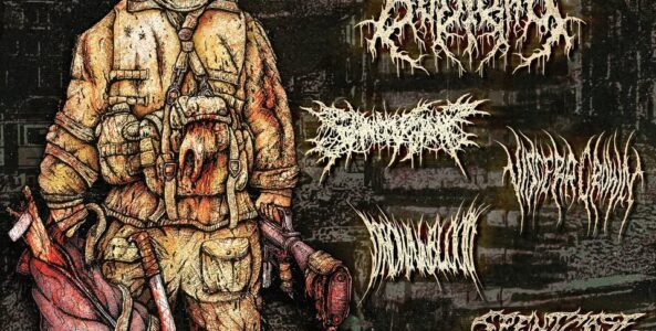 CORPSE PILE, BODYBAG, SANITY SLIP, VISCERA CROWN, DROWN IN BLOOD, SPENT CASE, SUFFERING
