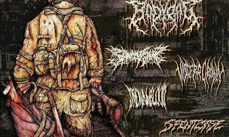 CORPSE PILE, BODYBAG, SANITY SLIP, VISCERA CROWN, DROWN IN BLOOD, SPENT CASE, SUFFERING