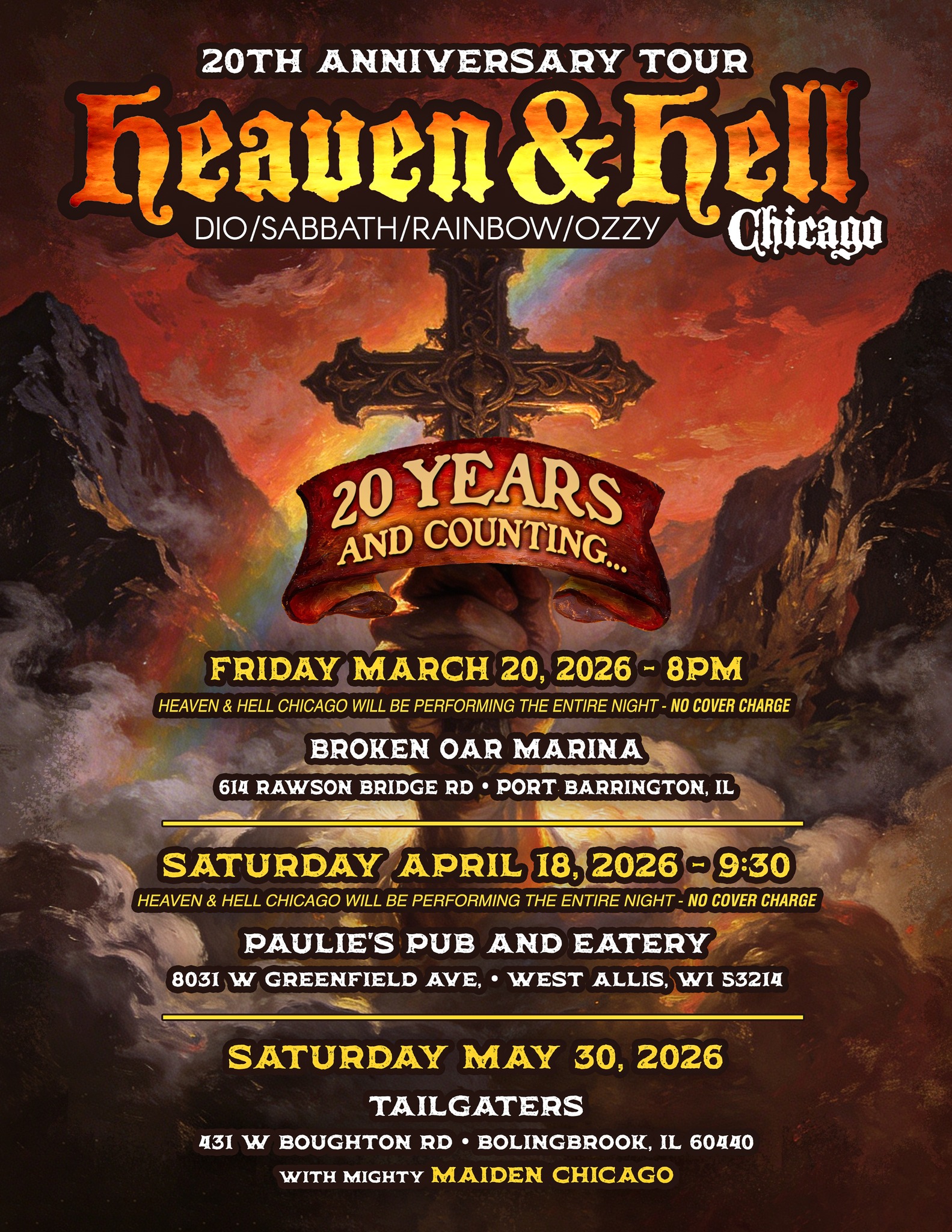 HEAVEN AND HELL, MAIDEN CHICAGO
