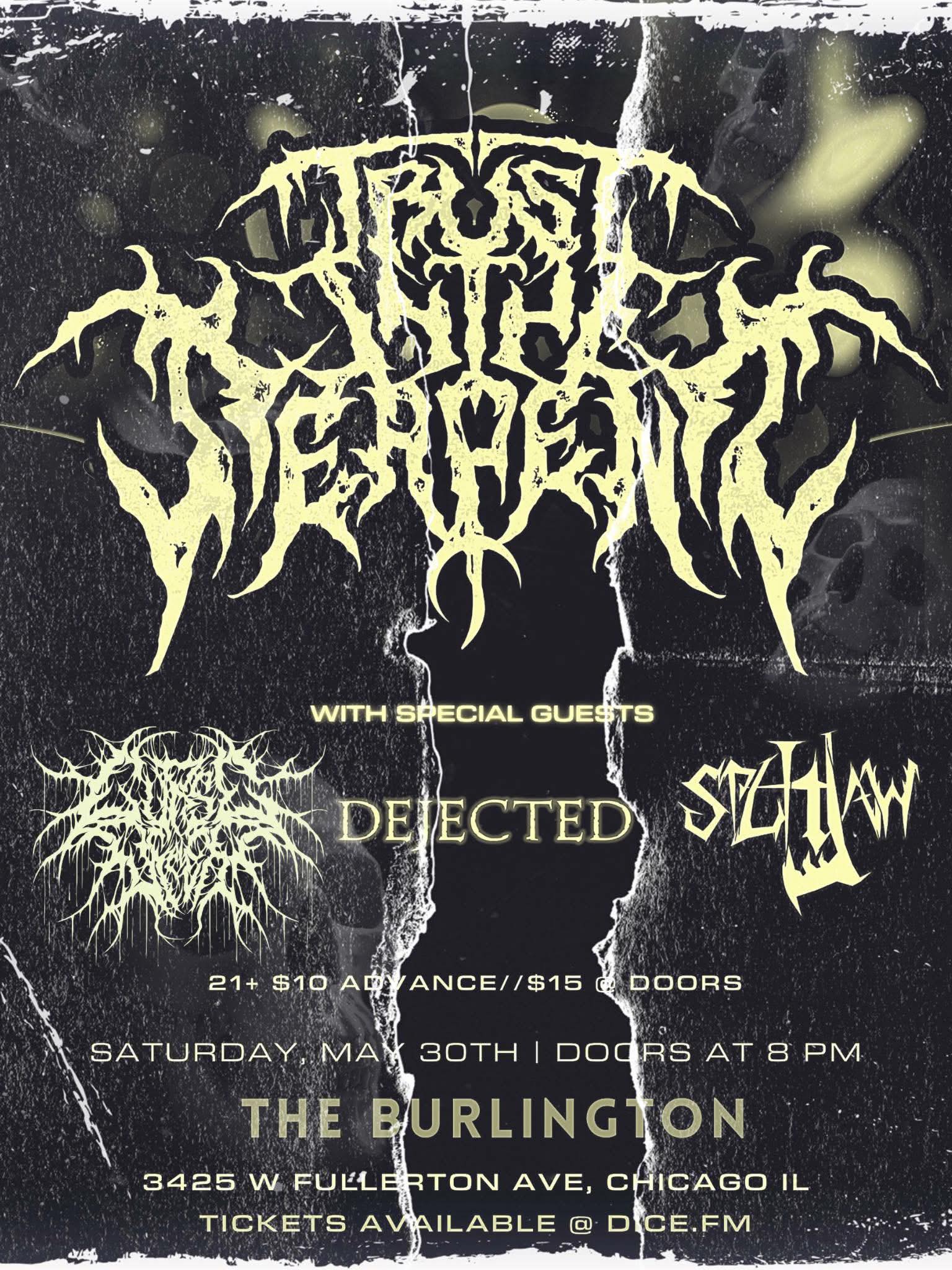 TRUST IN THE SERPENT, SPLITJAW, CURSE DEALER, DEJECTED