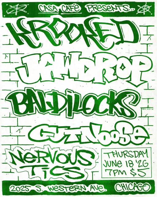 KROOKED, JAWDROP, BALDILOCKS, GUTNOOSE, NERVOUS TICS