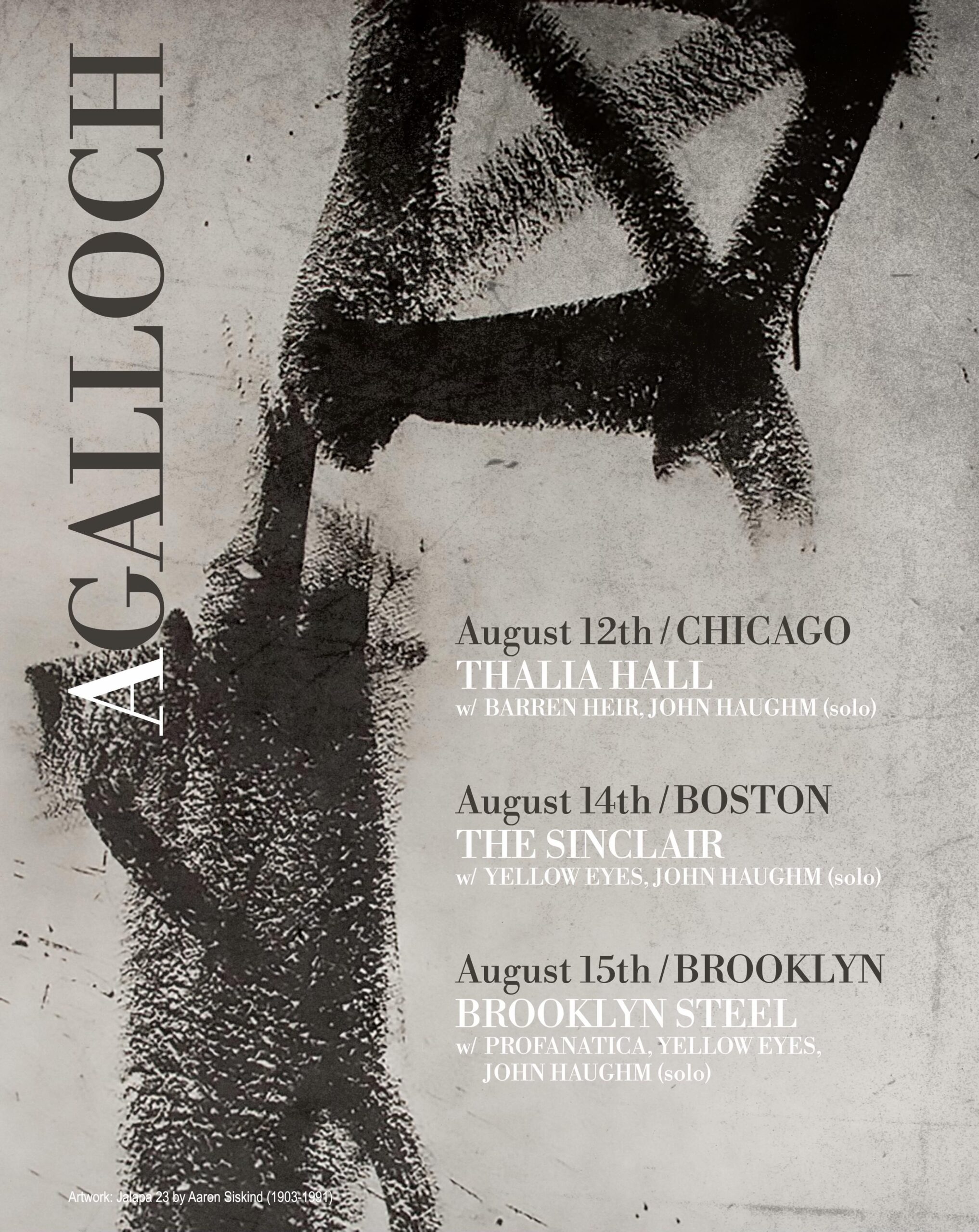 AGALLOCH, BARREN HEIR, JOHN HAUGHM