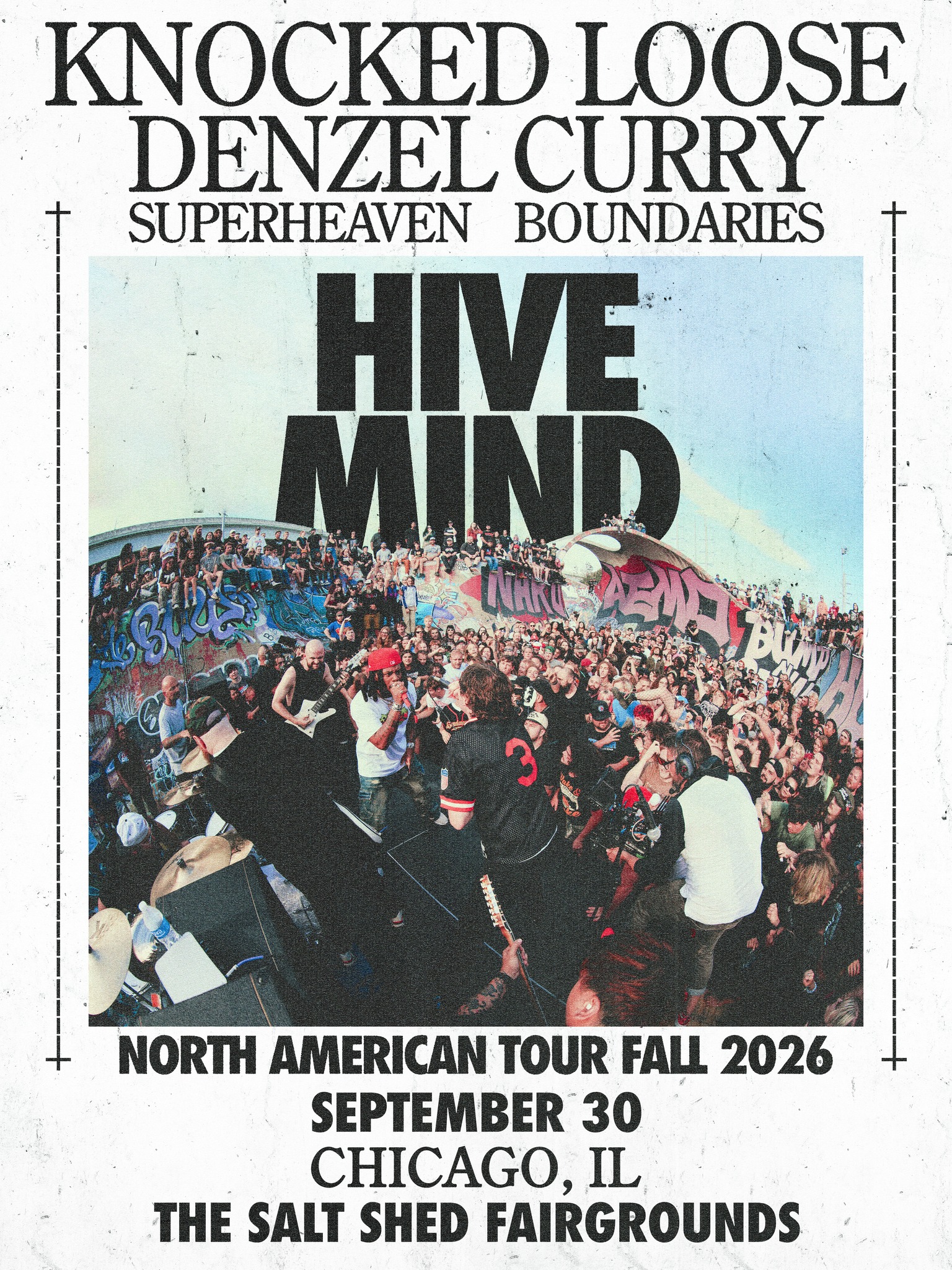 KNOCKED LOOSE, DENZEL CURRY, SUPERHEAVEN, BOUNDARIES