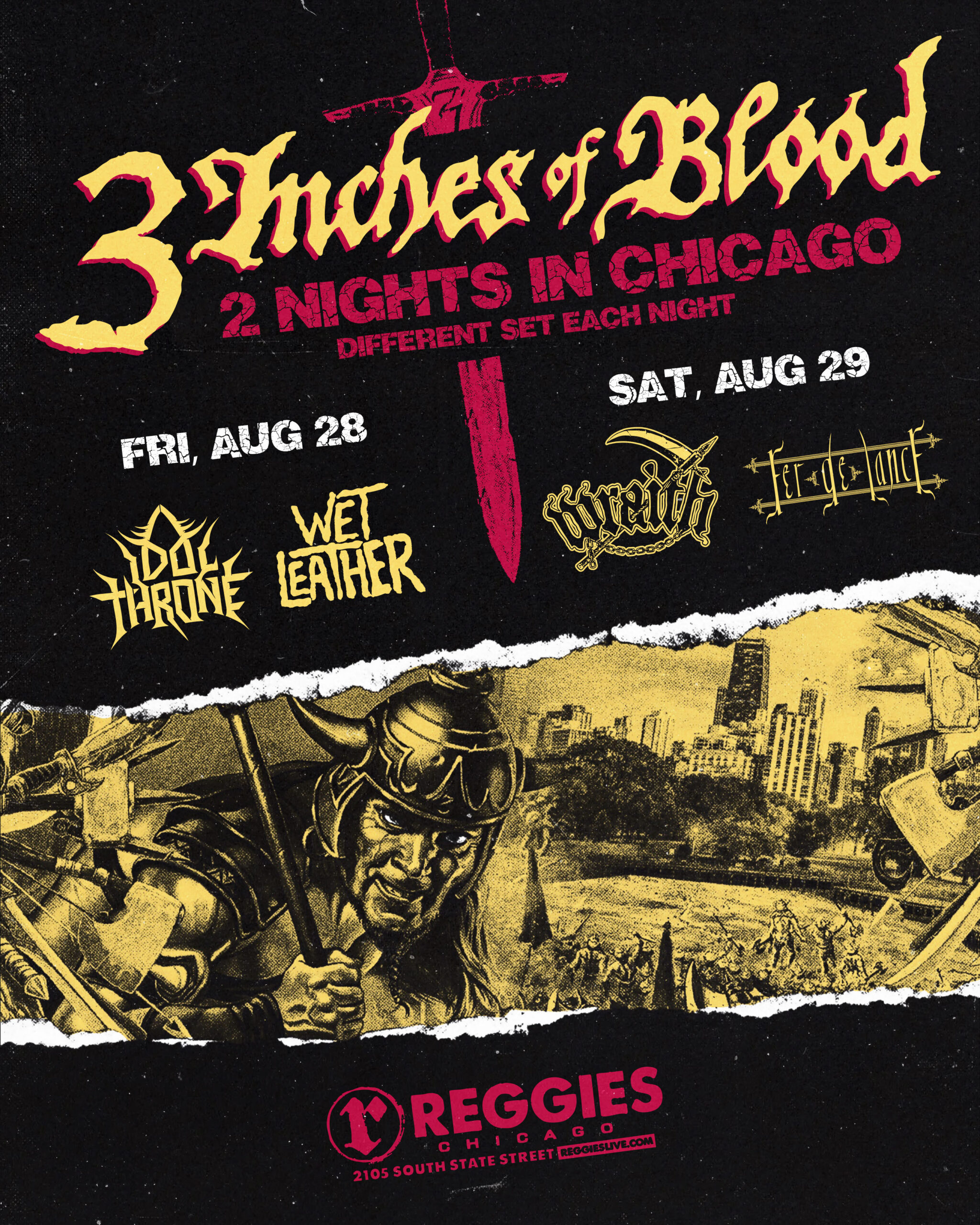 3 INCHES OF BLOOD, IDOL THRONE, WET LEATHER