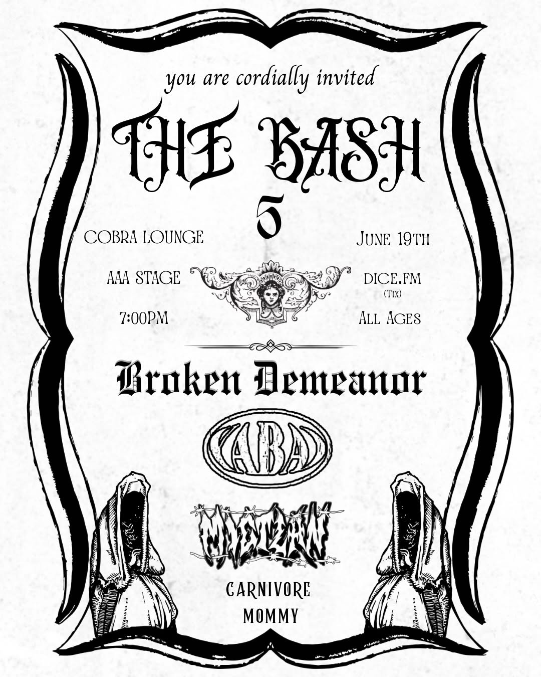 BROKEN DEMEANOR, YABAI, MICTLAN, CARNIVORE MOMMY