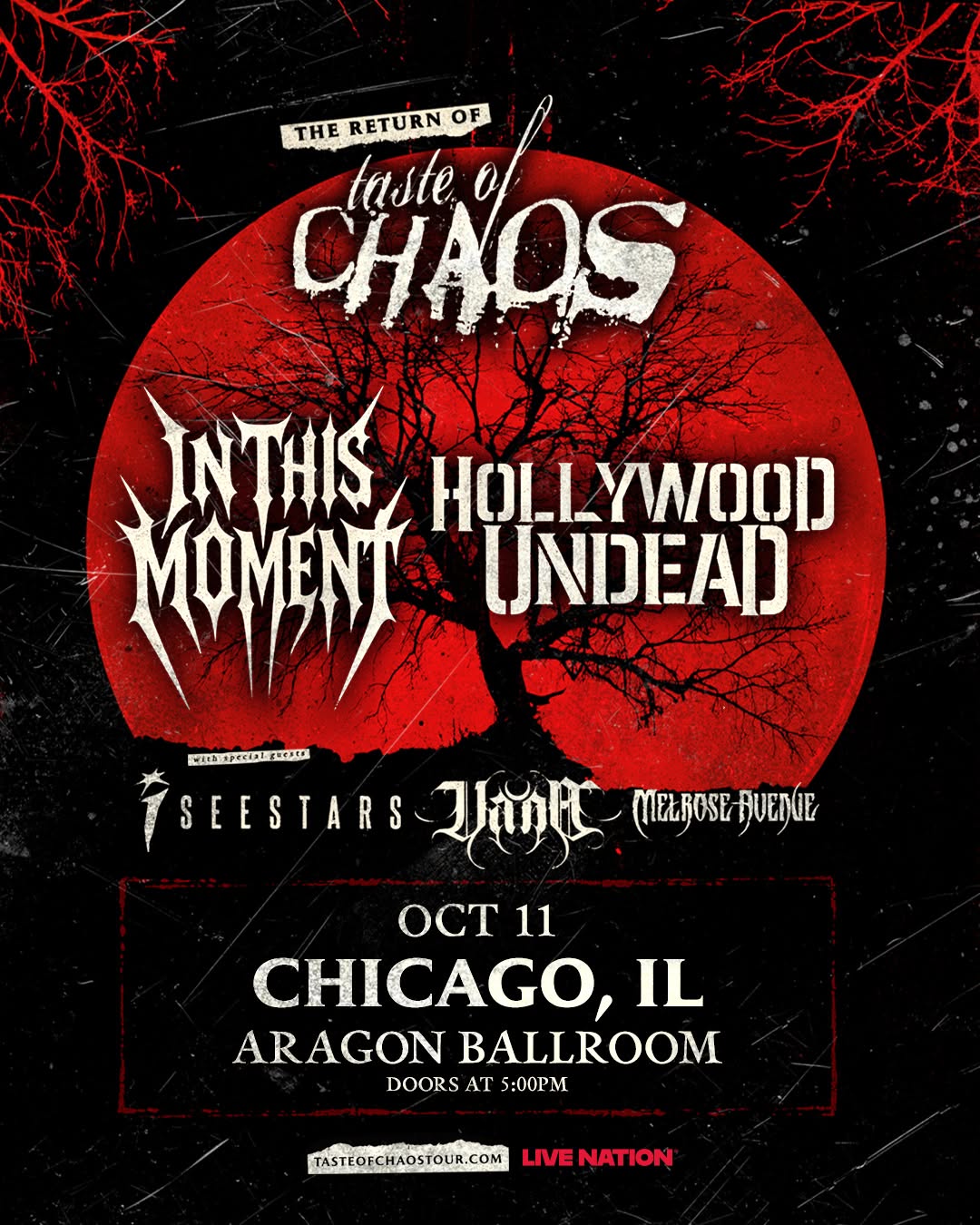 HOLLYWOOD UNDEAD, IN THIS MOMENT, I SEE STARS, VANA, MELROSE AVENUE