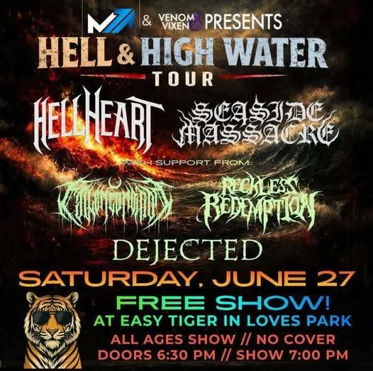 new venue HELLHEART, SEASIDE MASSACRE, FALLEN CONDITION, DEJECTED