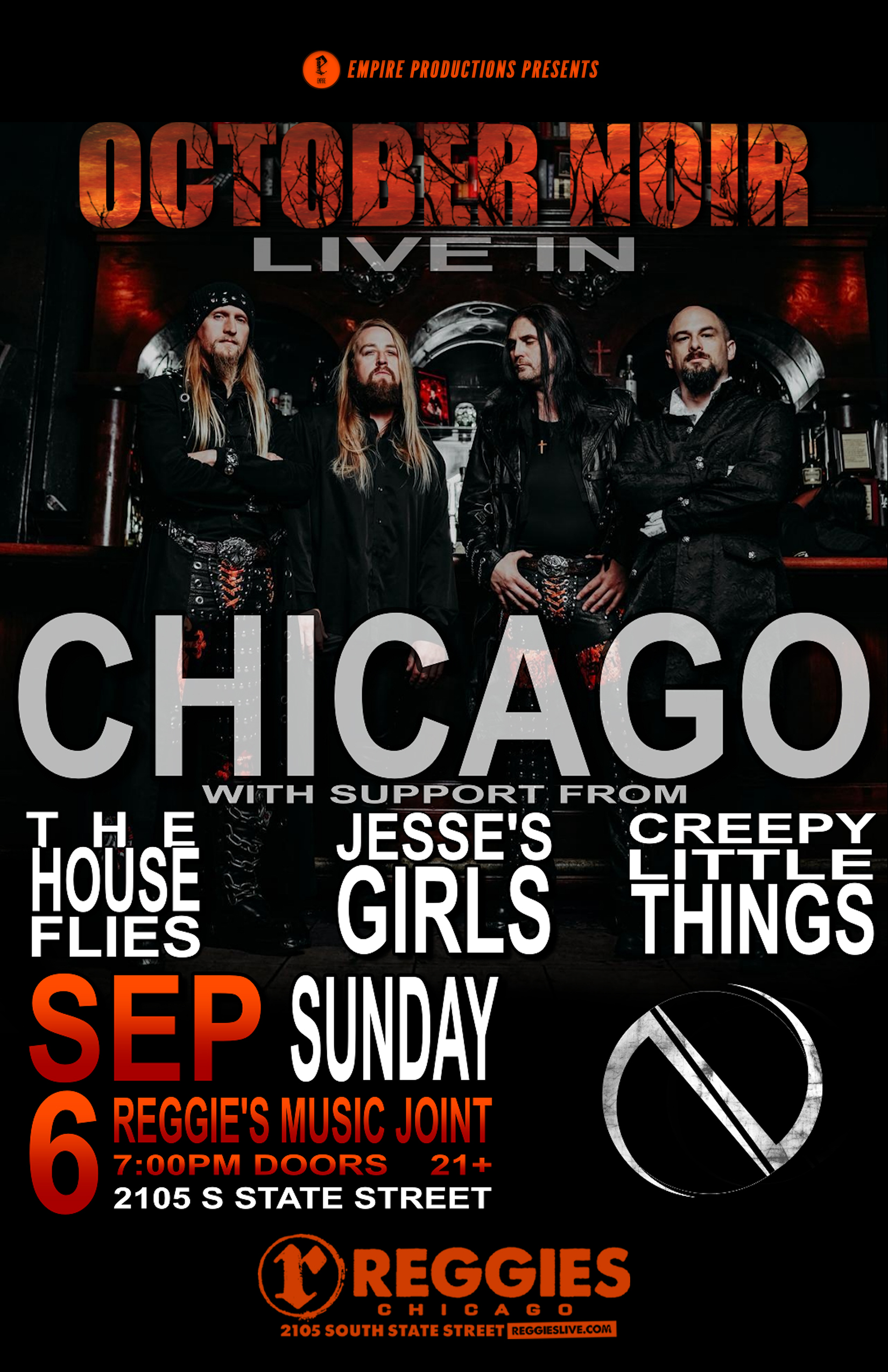 OCTOBER NOIR, CREEPY LITTLE THINGS, THE HOUSE FLIES, JESSE’S GIRLS